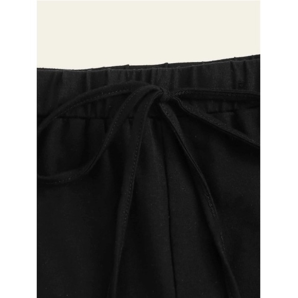 Black Drawstring Shorts - Picture 4 of 5